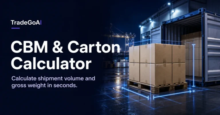CBM and carton calculator for shipment volume and gross weight