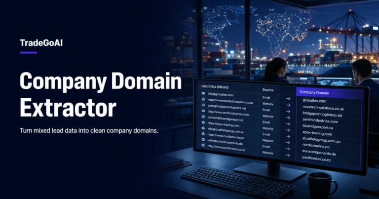 Company Domain Extractor for B2B lead data preparation