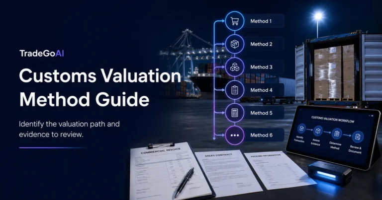 Customs Valuation Method Guide by TradeGoAI