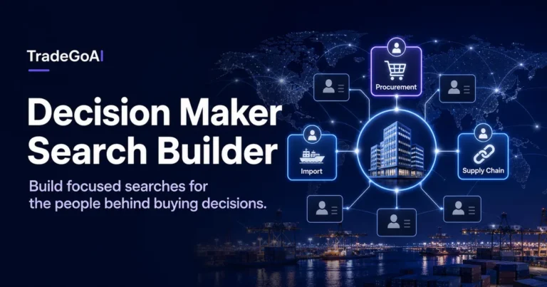 Decision Maker Search Builder for international B2B company research