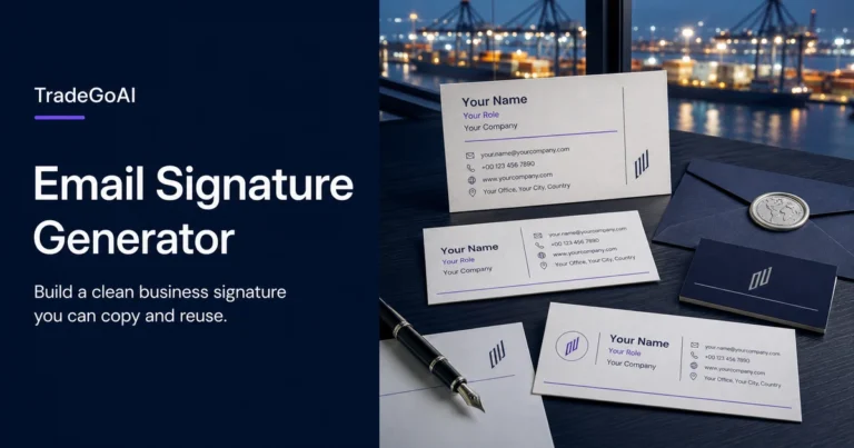 Email Signature Generator for international business communication