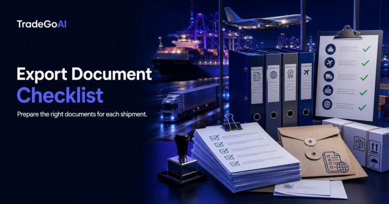 Export Document Checklist for international shipments