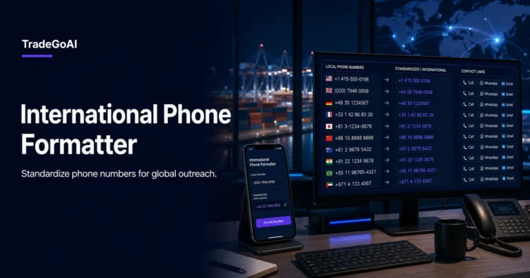 International Phone Formatter for global business contact data