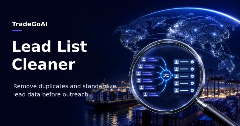 Lead List Cleaner for B2B sales data preparation