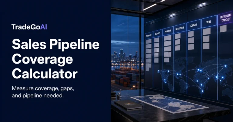 Sales Pipeline Coverage Calculator for weighted coverage and revenue-gap planning