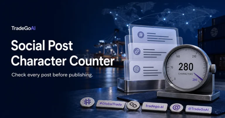 Social Post Character Counter by TradeGoAI