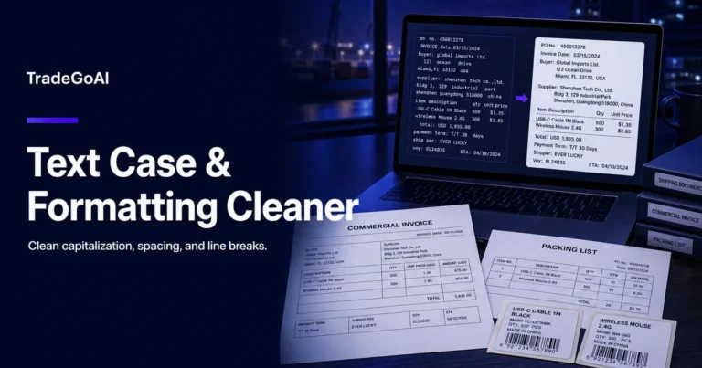 Text Case and Formatting Cleaner for international business documents