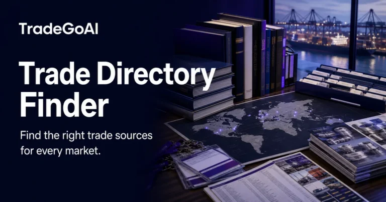 Trade Directory Finder for international company and procurement research