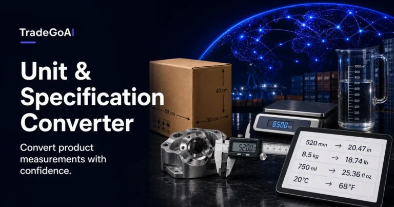 Unit & Specification Converter by TradeGoAI