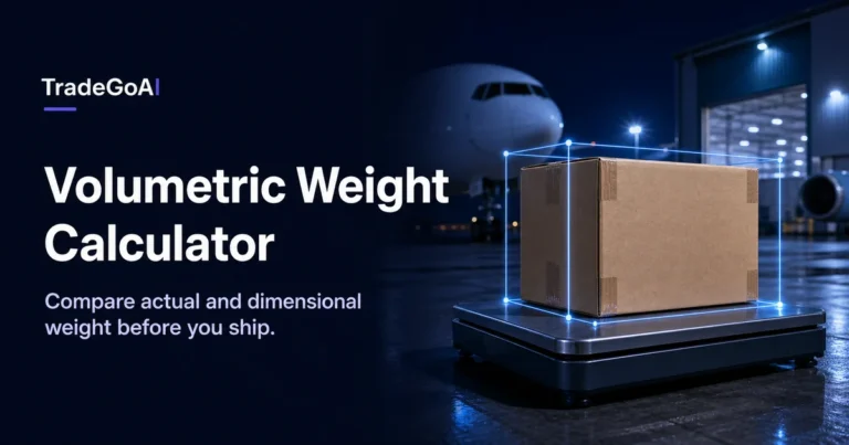 Volumetric Weight Calculator for comparing actual and dimensional shipping weight