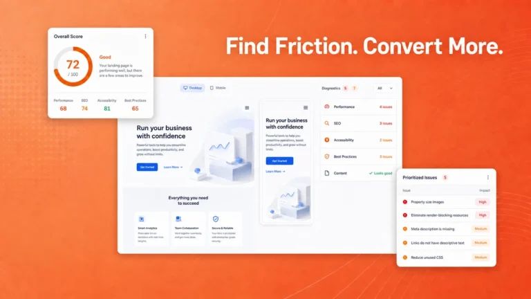 landing page analyzer product preview