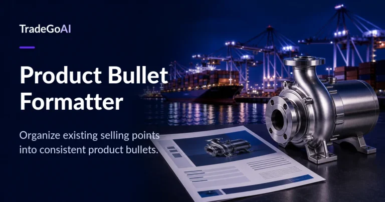 Product Bullet Formatter by TradeGoAI